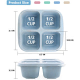 Bento-Style 4-fackors Måltidsförberedelselådor i 4-pack – Hållbart och Praktiskt Carvallo