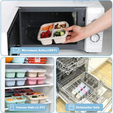 Bento-Style 4-fackors Måltidsförberedelselådor i 4-pack – Hållbart och Praktiskt Carvallo