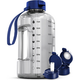 Carvallo Vattenflaska 2L | Med tidsmarkeringar & sugrör | BPA-fri & läckagesäker | För sport & vardag Carvallo