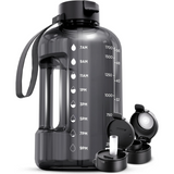 Carvallo Vattenflaska 2L | Med tidsmarkeringar & sugrör | BPA-fri & läckagesäker | För sport & vardag Carvallo