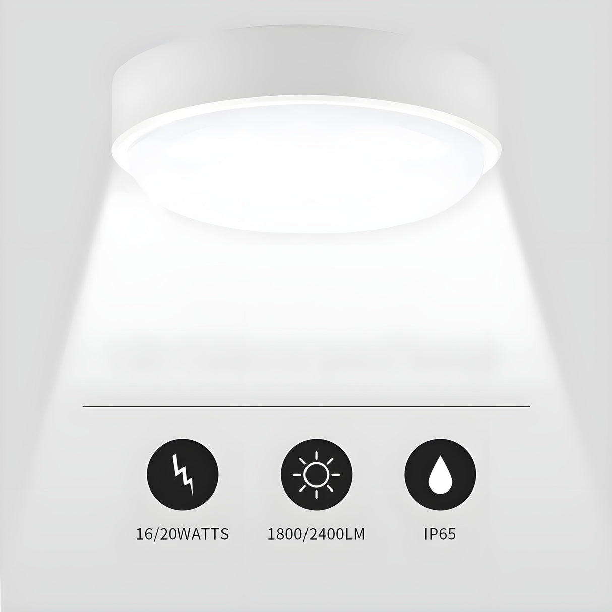 OvalShine Light - Modern Vägglampa med Ytmontering och LED-belysning Carvallo