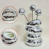 Glasvas med Mosaik –Modern spegelmosaik med glänsande discokula-effekt Carvallo