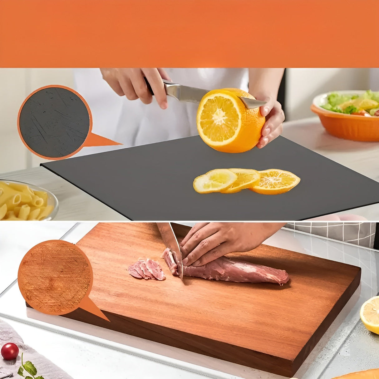 Skärbräda med halkfri botten – Mångsidig, Lämplig för varje kök Carvallo