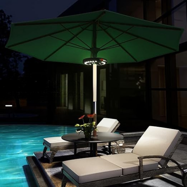 Carvallo LED skärmarmatur med batteri | 3 ljusstyrkenivåer & 360° ljus | USB-laddning | För balkong, trädgård & camping Carvallo