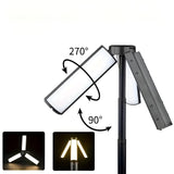 LED Campinglampa med USB – Fällbar & Uppladdningsbar | 270° Svängarm & Flera Ljusstyrkor Carvallo