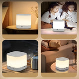 LED-bordlampa med touch-dimmer – Justerbar ljusstyrka och färgtemperatur | USB-laddning, timer, ideal för sovrummet Carvallo