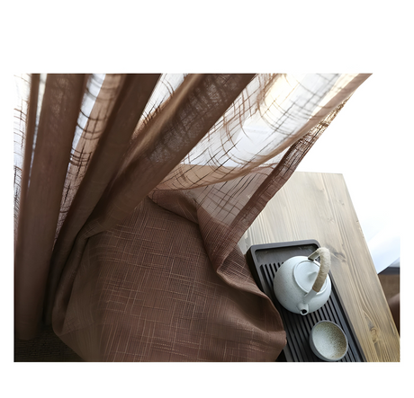 HikariVeil Gardiner - Japansk Stil Halvgenomskinliga Integritetsgardiner Carvallo