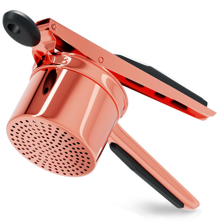 Carvallo Pro rostfritt stål potatispress 15oz | Extra stor kapacitet | För puré, grönsaker & frukt | Klumpfri & robust Carvallo