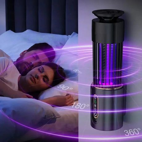 Carvallo mygglampa | USB-laddning & nattljus | 3-stegs timer | För inomhus & utomhus Carvallo