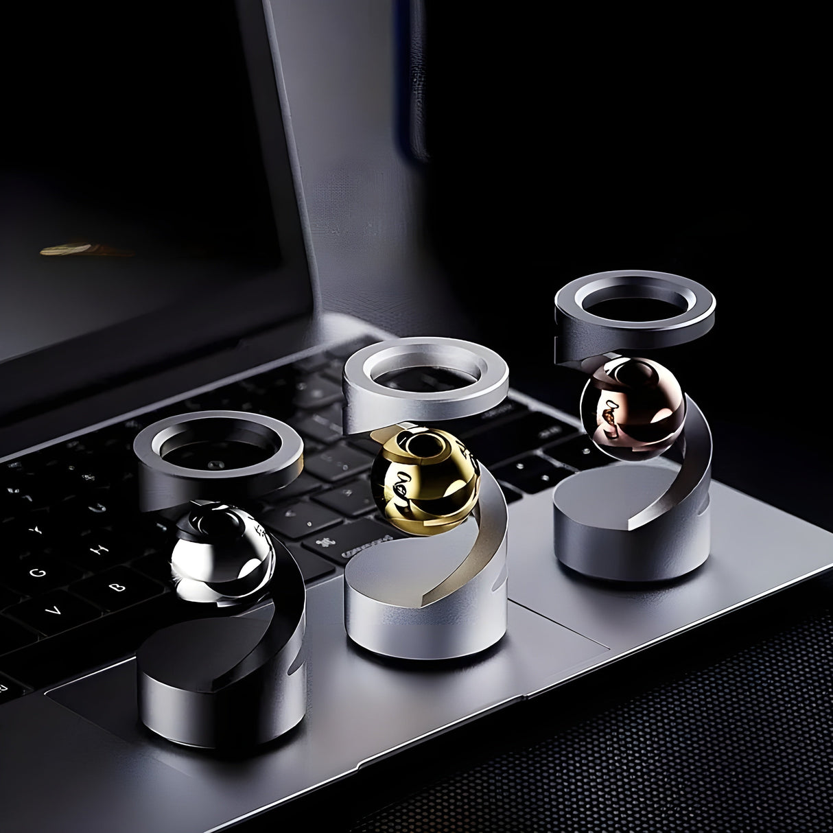 FidgetOrbit Gyroskop - Dekorativt Metall-Gyroskop Carvallo