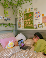 LunaVeil Sängkläder - Bomull Ginghan Stil Täcke Set Carvallo