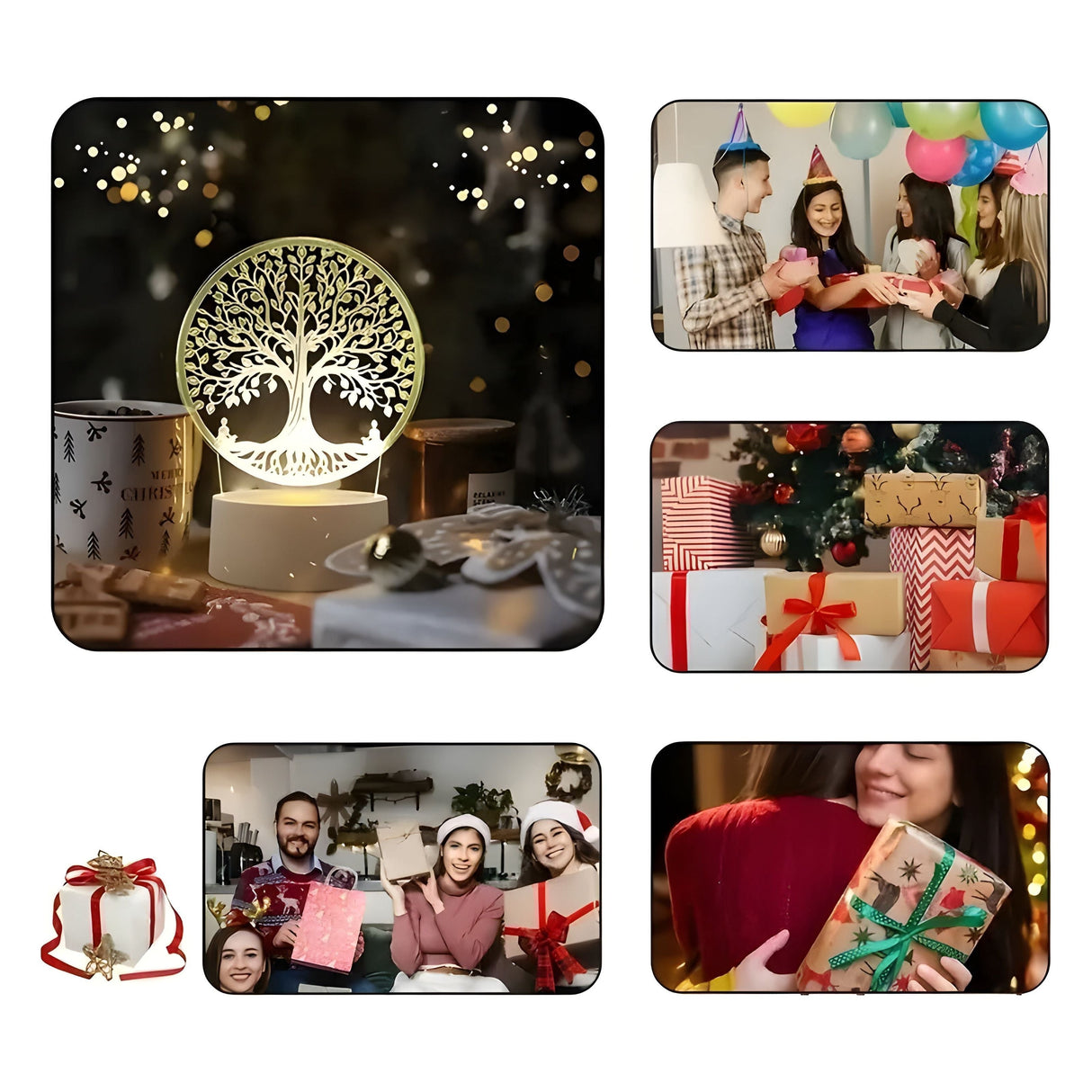 IllumiDecor Light - Dekorativ 3D LED-nattljus Carvallo