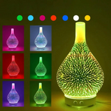 Aromadiffusor med 3D-glasdesign – LED-färgbyte & doftolje-funktion Carvallo