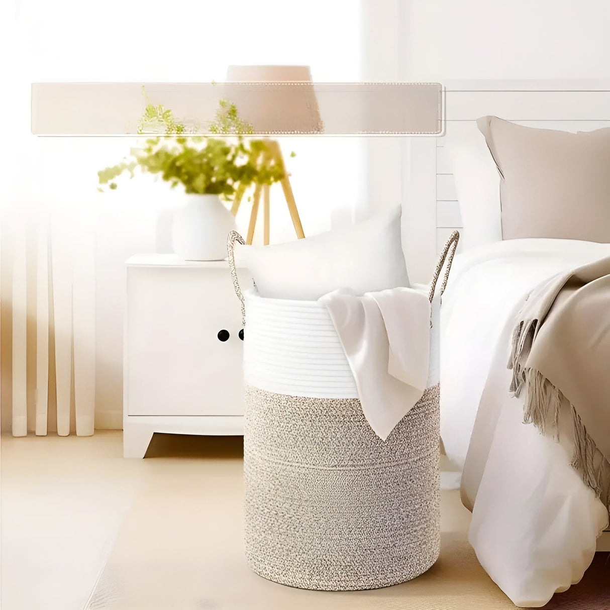 ClutterCatcher Korg - Fällbar Stor Förvaring Flätad Tvättkorg Carvallo