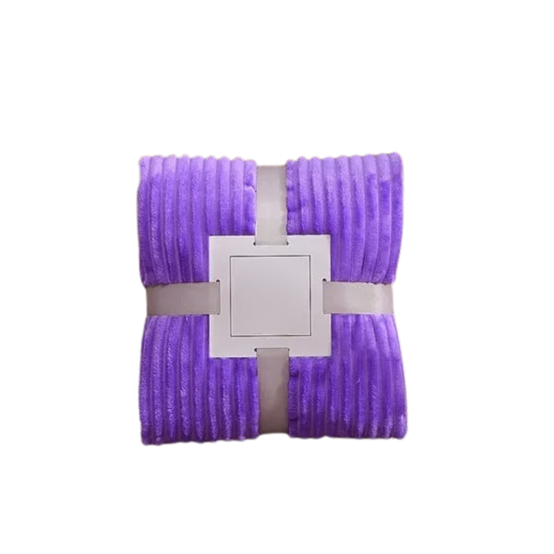 Randig Flanellfilt-Hemnix-Lila-120x200cm-Hemnix