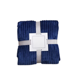 Randig Flanellfilt-Hemnix-Blå-120x200cm-Hemnix