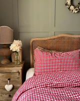 LunaVeil Sängkläder - Bomull Ginghan Stil Täcke Set Carvallo