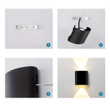 LumoStair - Minimalistisk LED-vägglampa 3-pack Carvallo