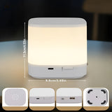 LED-bordlampa med touch-dimmer – Justerbar ljusstyrka och färgtemperatur | USB-laddning, timer, ideal för sovrummet Carvallo