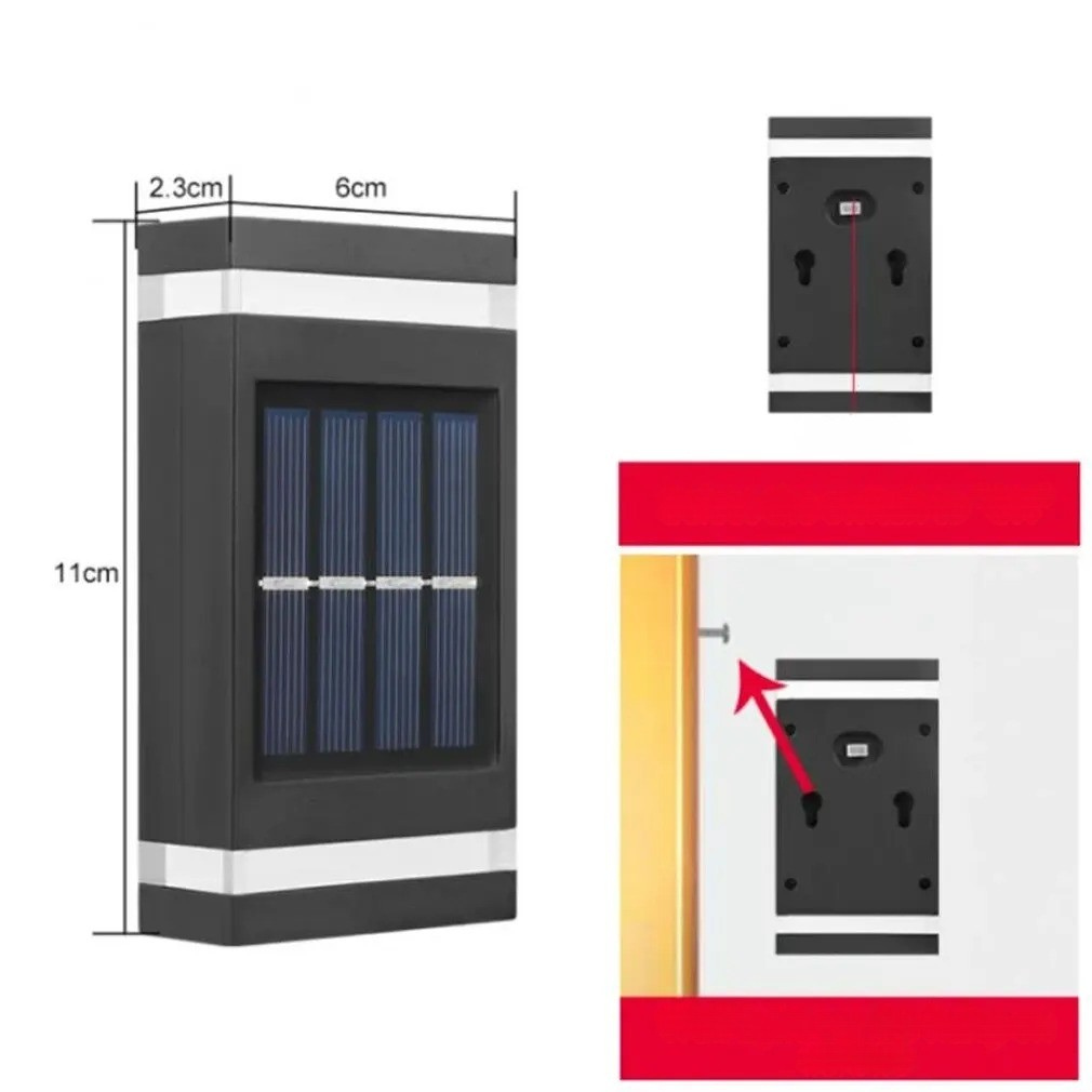 AuraSolar Light - Vattentät soldriven vägglampa Carvallo