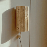 Royallure Natursten Vägglampa – LED Varm Glöd, Unik Stentextur, Lätt Montering Carvallo