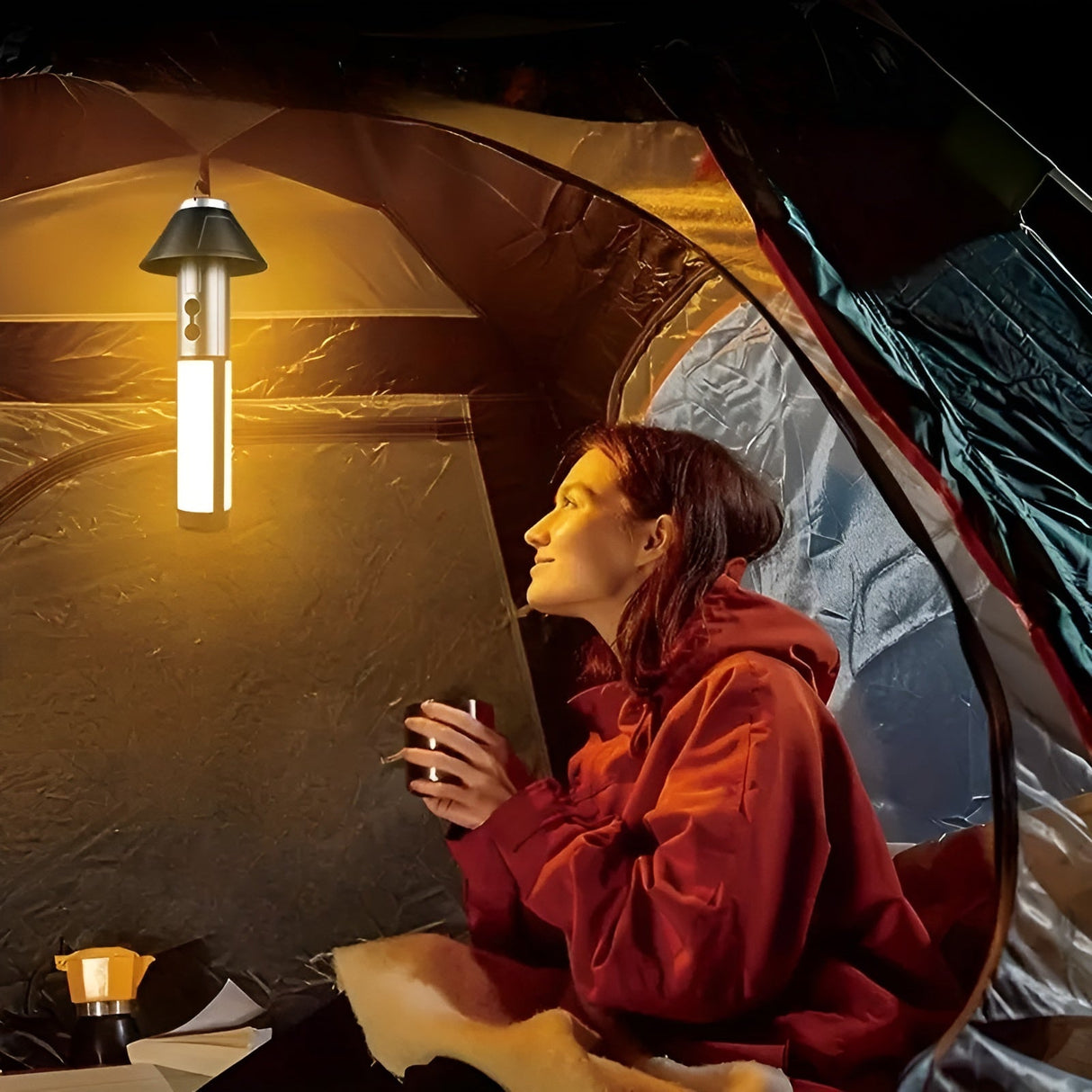 LED Campinglampa med USB – Fällbar & Uppladdningsbar | 270° Svängarm & Flera Ljusstyrkor Carvallo