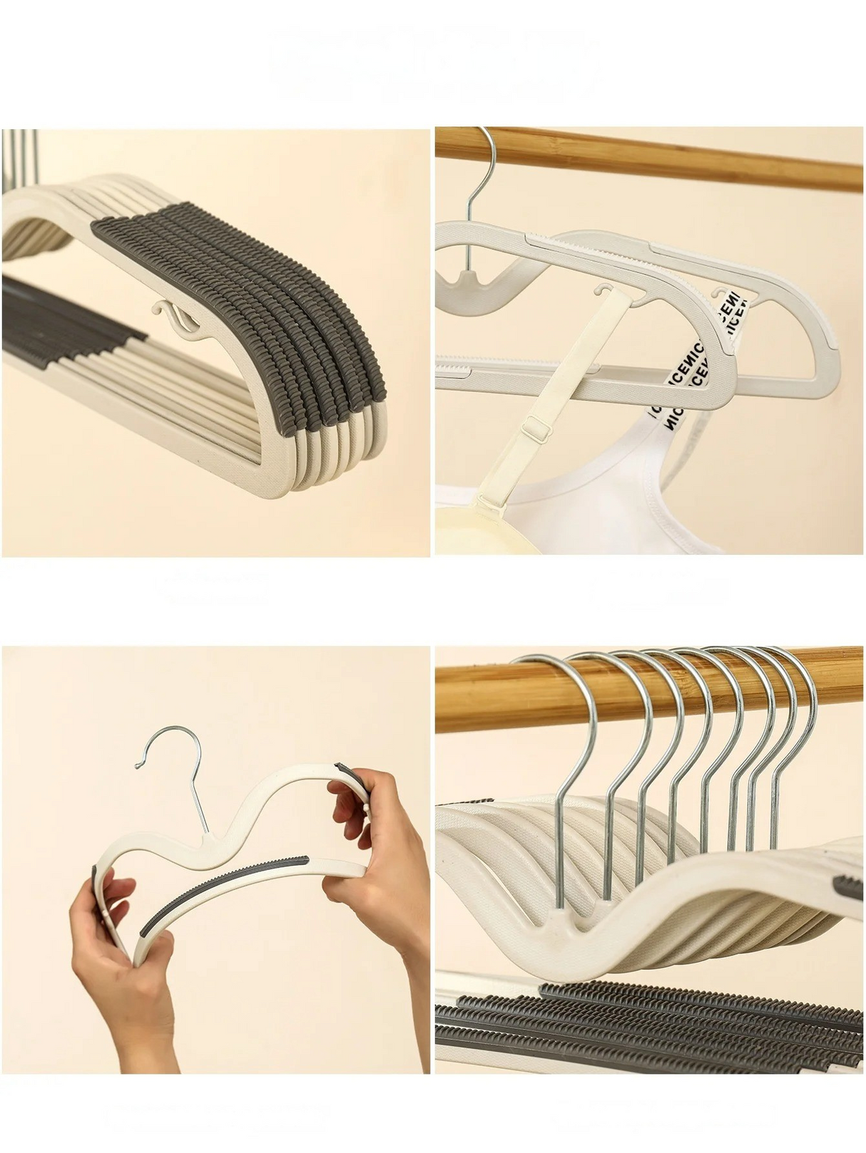 HangWise Hanger – Utrymmessparande Halka-av Klädhängare i Plast Carvallo