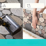 Dörrmatta med trä- och grusmönster – Halkfri & Lättskött | För inomhus- och utomhusbruk Carvallo