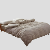 LunaVeil Sängkläder - Bomull Ginghan Stil Täcke Set Carvallo