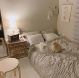 LunaVeil Sängkläder - Bomull Ginghan Stil Täcke Set Carvallo