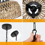 Boho-hänglampa med rottingskärm – Naturlig pendellampa för matrum och kök Carvallo