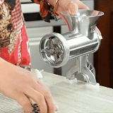 Royallure Manuell Rostfritt Stål Korvstoppare & Köttkvarn – Handvevad, Tungt Utförande Carvallo