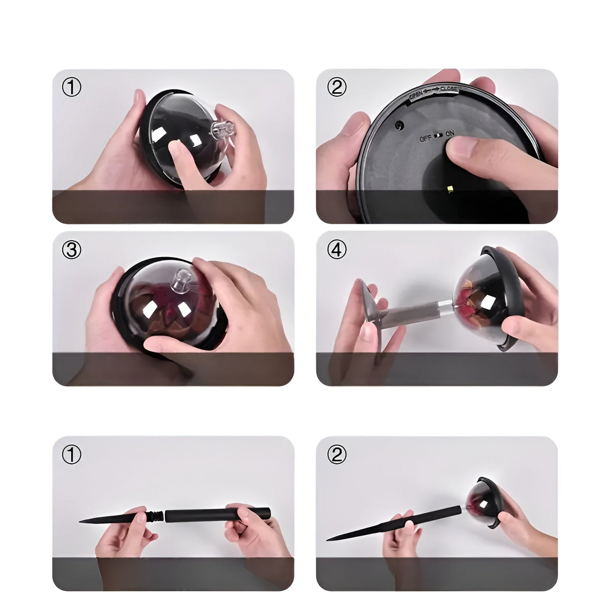 Solarlampor för utomhusbruk – 2 stycken LED trädgårdsbelysning med skymningssensor | Automatiskt på/av Carvallo