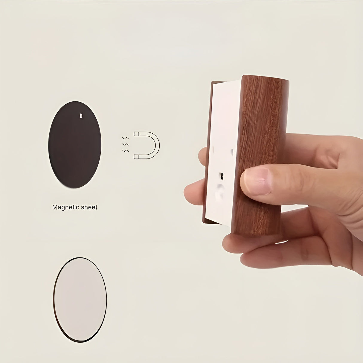 LED vägglampa i trä – Med rörelsesensor & USB | För hall & trappa Carvallo