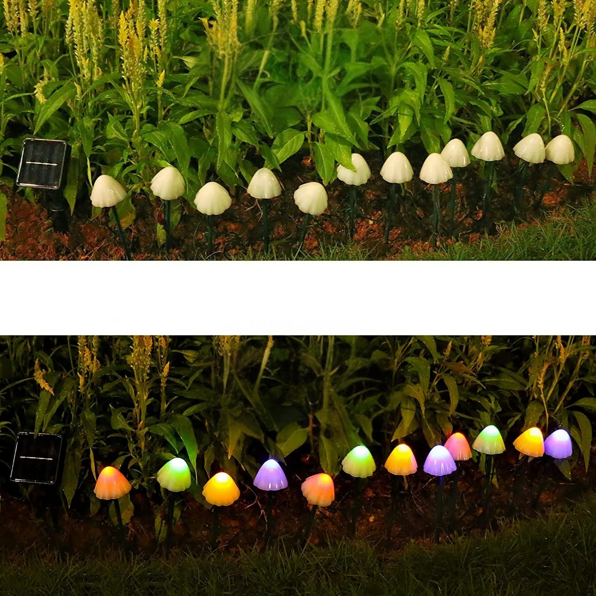 BrightPath Light - 10-delad vattentät sol-LED-svampljus Carvallo