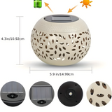 Solarlampor för bord – Dekorativ urholkad design för trädgård och balkong (Set om 2) Carvallo