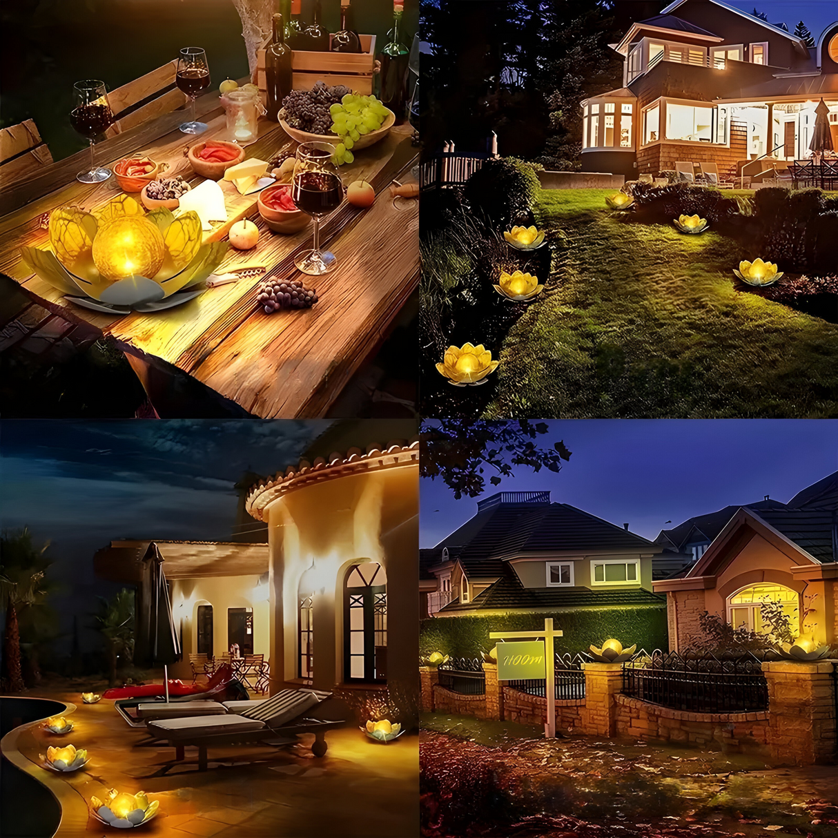 GlowPetal - Solar LED Lotusblomslampa Carvallo