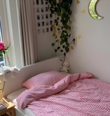 LunaVeil Sängkläder - Bomull Ginghan Stil Täcke Set Carvallo