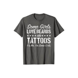 Vissa Tjejer älskar Skägg och Tatueringar T-Shirt-Clothes for women-Hemnix-Mörkgrå-S-Hemnix
