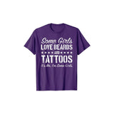 Vissa Tjejer älskar Skägg och Tatueringar T-Shirt-Clothes for women-Hemnix-Lila-S-Hemnix