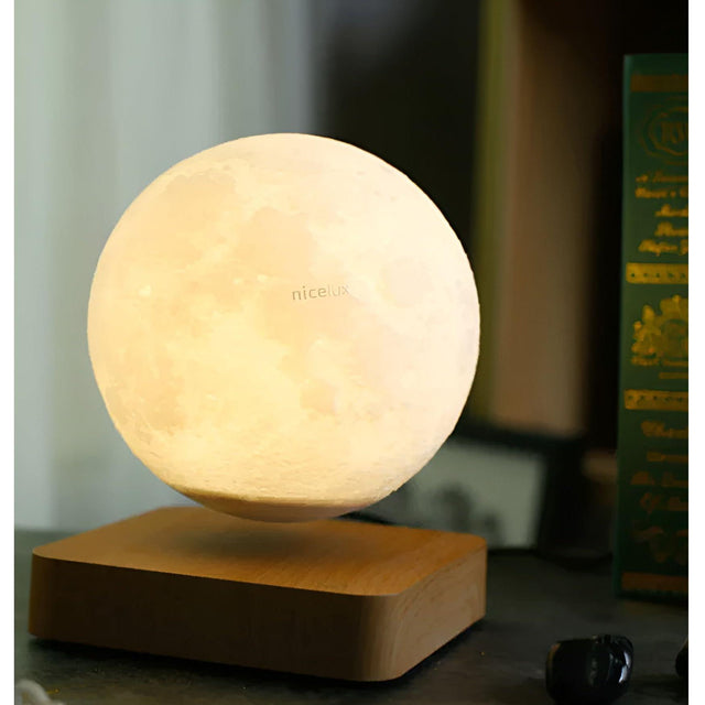 Floating MoonRise - Beröringsstyrd svävande månlampa med magiskt roterande skärm Carvallo