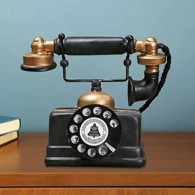 RetroTech - Antik telefoninredning för elegant vintageaccent i varje rum Carvallo