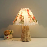 VintageGlow - Rattantafellampa, Fällbar nattlampa Carvallo