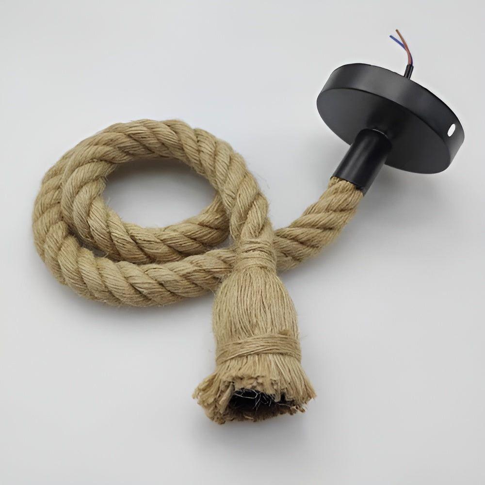 SparkleTwine Light - Italiensk Vintage Hängande Pendellampa Rep Carvallo