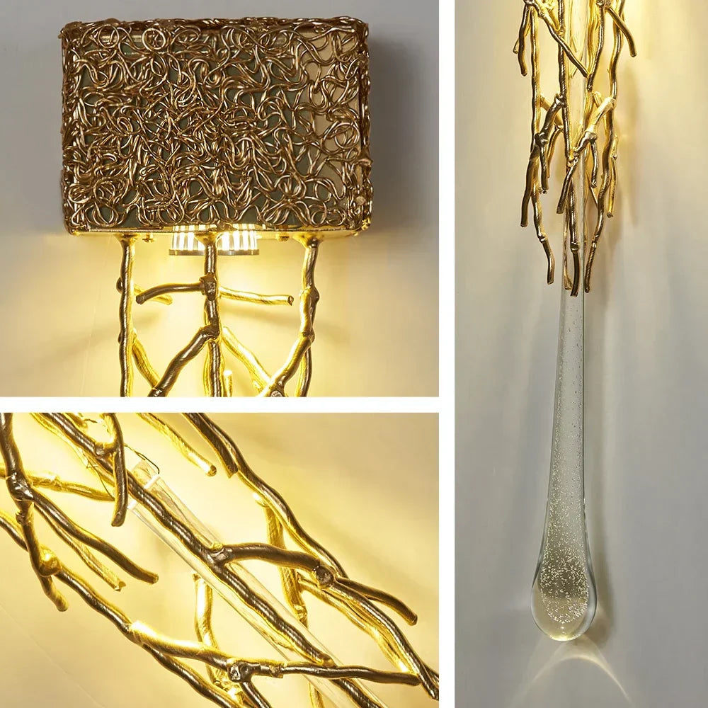 VintageGlimmer – Lyxig Kristall Vägglampa för Elegant Belysning Carvallo