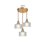 Kopparhängande lampa av glas – Modern LED-lampa | För vardagsrum och sovrum Carvallo