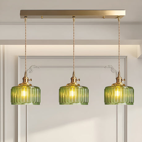 Kopparhängande lampa av glas – Modern LED-lampa | För vardagsrum och sovrum Carvallo