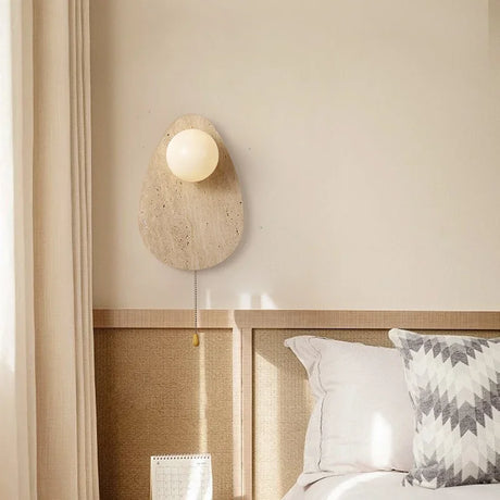 RusticStone - Handgjord vägglampa i natursten för stämningsfull belysning Carvallo