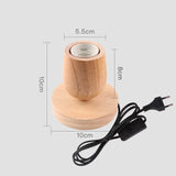 RetroWood - Trä Bordslampa med Ljusboll för Stämningsfull Belysning Carvallo