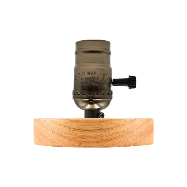 RetroWood - Trä Bordslampa med Ljusboll för Stämningsfull Belysning Carvallo